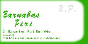 barnabas piri business card